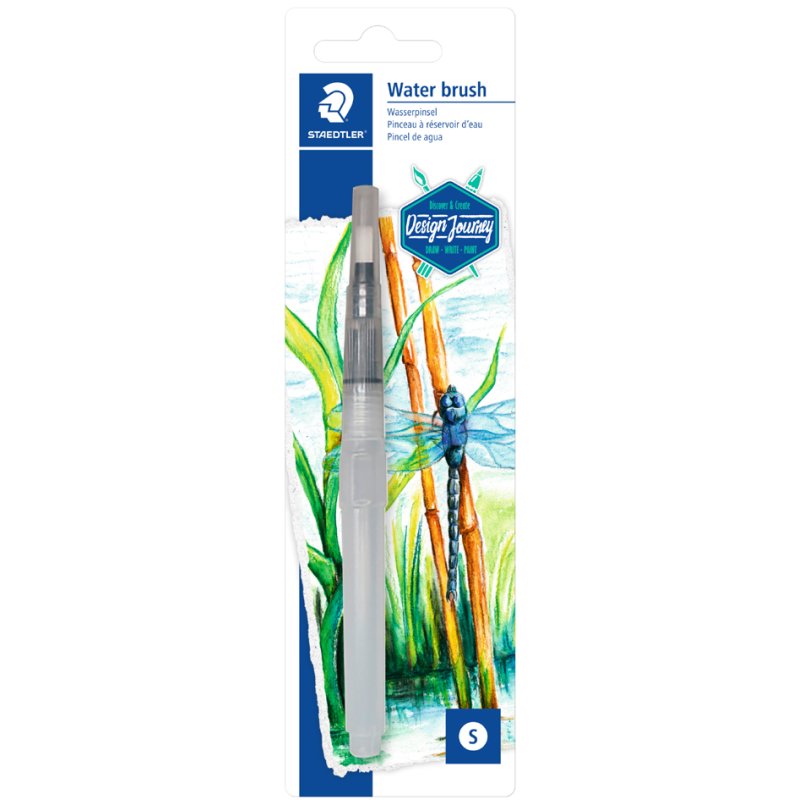 STAEDTLER Design Journey watercolour brush, fine point size S, round nylon tip, 5 ml